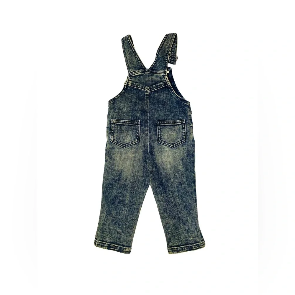NWOT Adorable Farmer Girls Wonder Nation Toddler Girls Jean Sparkle Overalls 2T